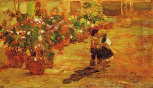 Bambini E Fiori by Filippo Carcano
