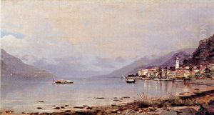 Veduta Del Lago Di Como by Filippo Carcano