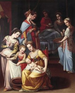 Die Geburt Mariens by Lodovico Cardi Cigoli