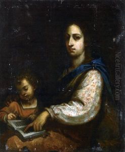 La Vierge Enseignant La Lecture A L'enfant Jesus La Vierge Enseignant La Lecture A L'enfant Jesus
