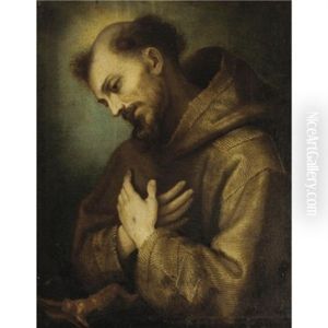 Saint Francis In Meditation by Lodovico Cardi Cigoli