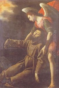 Saint Francois D'assise Soutenu Par Un Ange Recevant Les Stigmates by Lodovico Cardi Cigoli