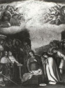 The Madonna And Child Adored By St. Lucy And Other Saints