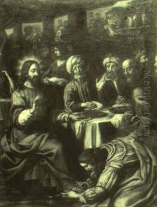 Supper At The House Of Simon The Parisee With Mary Magdalen And Christ