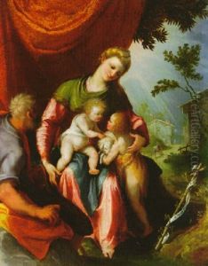 The Holy Family With Saint John The Baptist by Lodovico Cardi Cigoli
