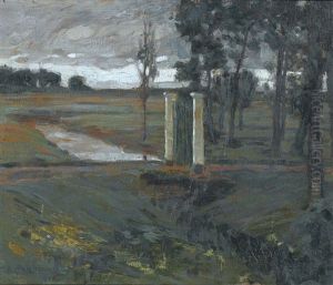 Herbstliche Landschaft Mit Tor by Emil Cardinaux