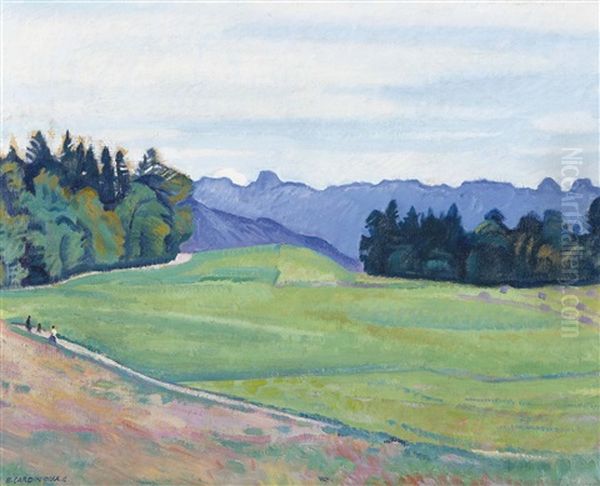 Expressive Landschaft Mit Stockhornkette - view 1