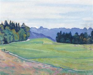 Expressive Landschaft Mit Stockhornkette by Emil Cardinaux
