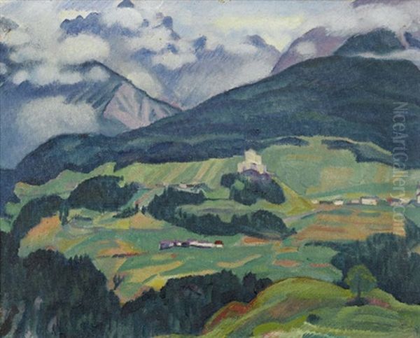 Alplandschaft Mit Burgruine - view 1