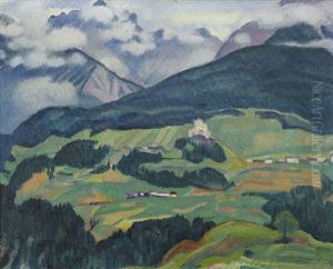 Alplandschaft Mit Burgruine Alplandschaft Mit Burgruine