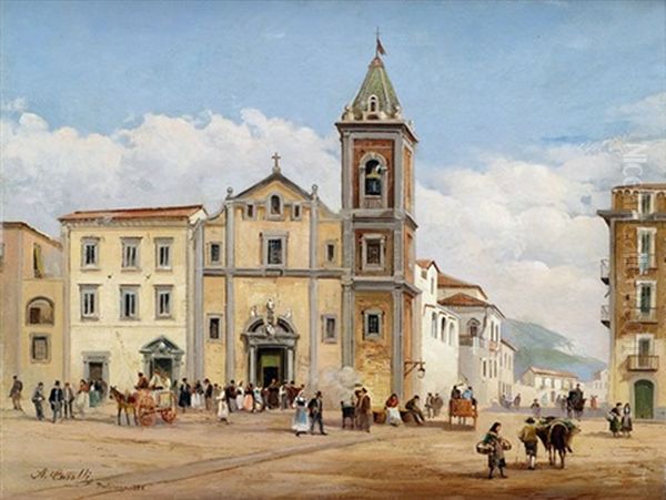 Reges Treiben Auf Dem Kirchvorplatz - view 1