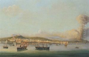Am Golf Von Neapel (?) by Achille Carelli