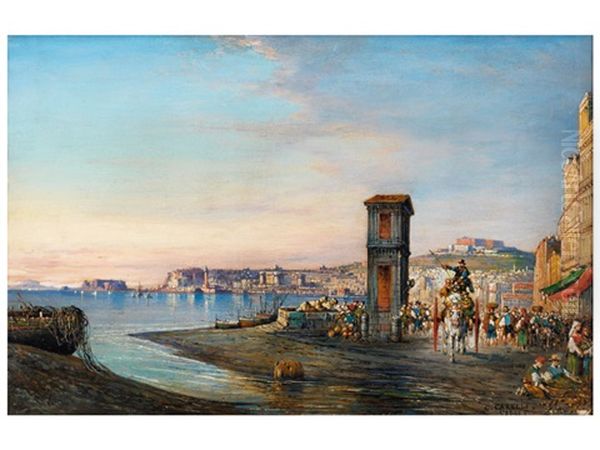 Vedute Von Neapel Mit Castello Sant Elmo Und Reggia Di Capodimonte Im Hintergrund - view 1