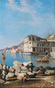 View Of The Palazzo Donn'anna In Posillipo