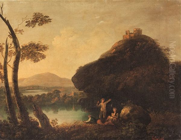 Veduta Dei Campi Flegrei Con Figure - view 1