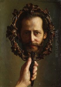 Vue Du Vesuve (+ Veduta Di Caponi; 2 Works) by Consalvo Carelli
