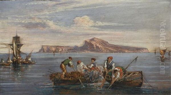 Fishermen Near Capri - view 1