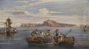 Fishermen Near Capri by Consalvo Carelli