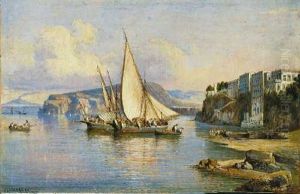 Hafen Von Sorrent by Consalvo Carelli