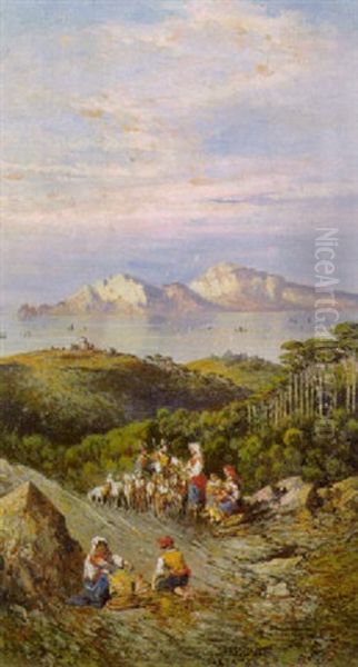 Pastori A Sorrento Con Capri Sullo Sfondo - view 1