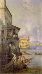Napoli, Pescatori A Palazzo Donn'anna