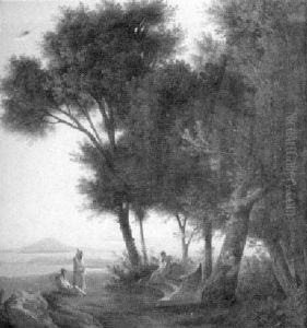 Blick Von Erhohter Warte Auf Die Kuste Bei Neapel by Consalvo Carelli