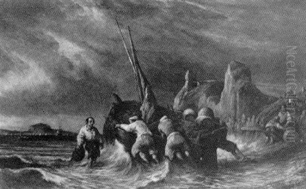Beach Scene At Napoli - view 1
