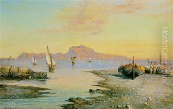 Capri Und Der Golf Von Neapel Im Abendlicht - view 1