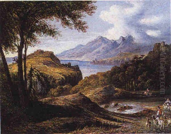 Paesaggio Salernitano Con Figure - view 1