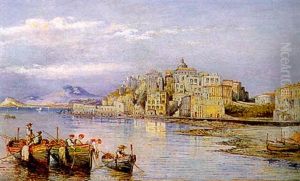 Rione Terra A Pozzuoli Con I Campi Flegrei Sull Sfondo by Consalvo Carelli