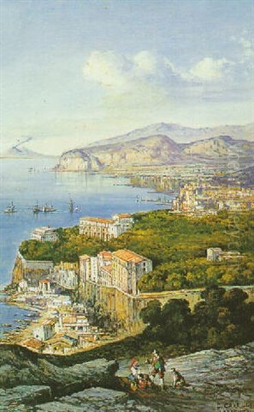 A View Of Sorrento by Consalvo Carelli