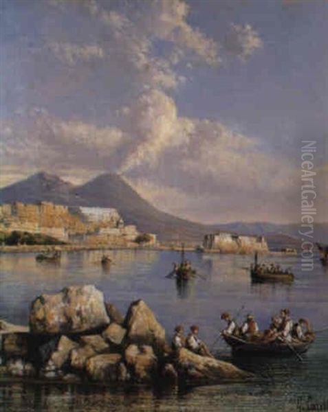 Pescatori Davanti A Castel Dell'ovo - view 1