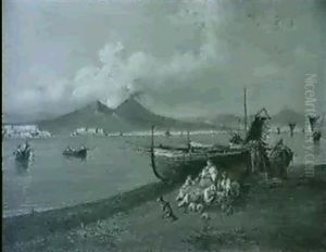 Beached Fishing Vessels, Bay Of Naples by Consalvo Carelli
