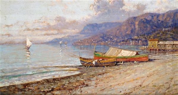 Fishing Boats Beached On The Amalfi Coast - view 1