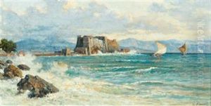 Rough Seas, Naples by Giuseppe Carelli