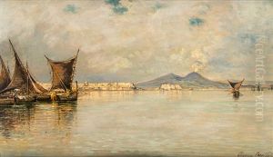 A View Of Vesuvius, Naples