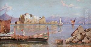 Marina A Napoli by Giuseppe Carelli