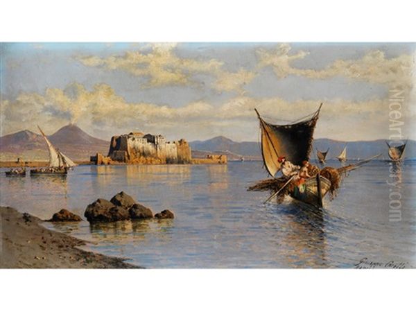 Ansicht Der Bucht Von Neapel Mit Dem Palazzo Donn'anna - view 1