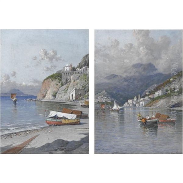 Vedute Della Costiera Amalfitana (pair) - view 1