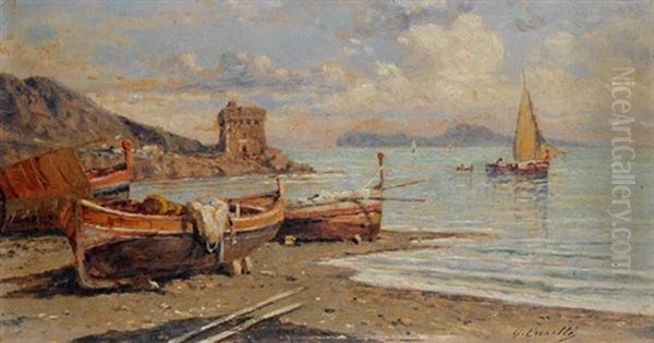 Fischer Im Golf Von Neapel (+ Fischerboote In Einer Bucht; 2 Works) - view 1