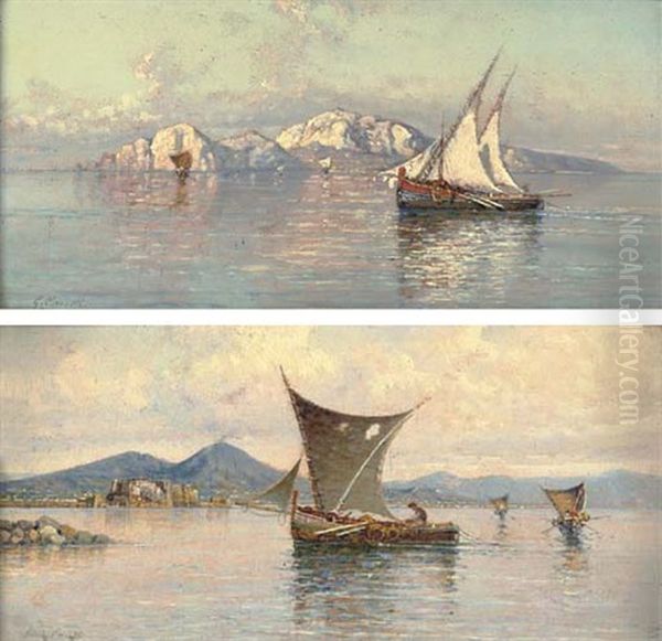 Fishing Vessels In The Bay Of Naples (+ Fishing Vessels Off Capri; Pair) - view 1