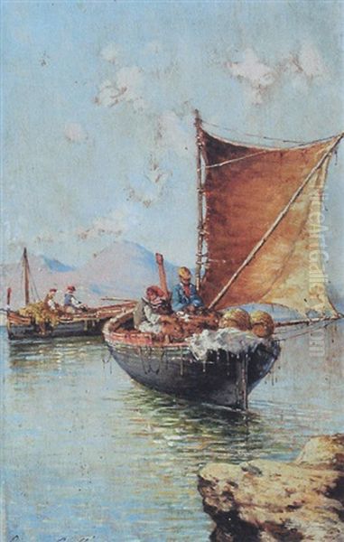 Pecheurs Dans La Baie De Naples - view 1
