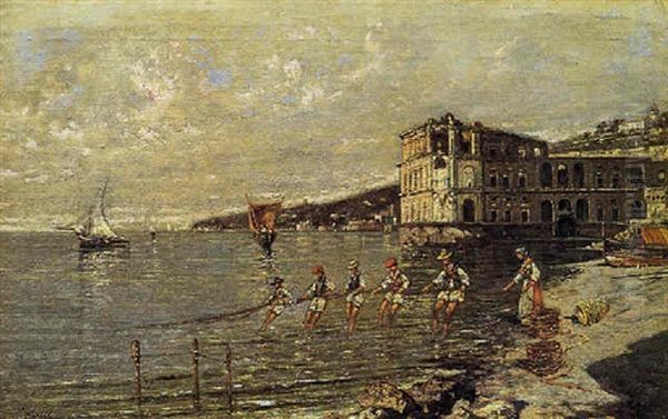 Pescatori Davanti A Palazzo Donn'anna - view 1