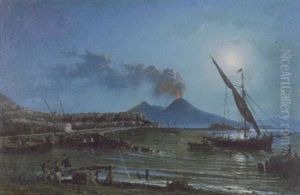 La Luna A Margellina by Giuseppe Carelli