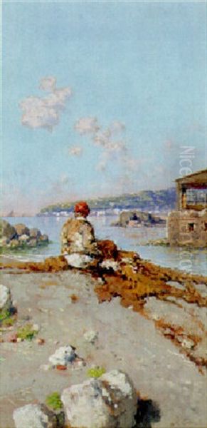A Neapolitan Fisherman Mending His Net - view 1