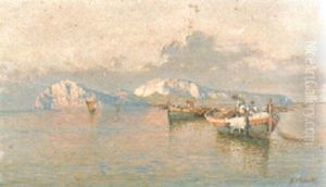 Pulling In The Nets, Naples by Giuseppe Carelli