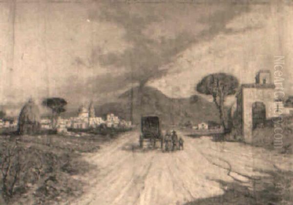 A Road Near Vesuvius - view 1
