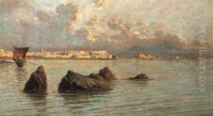 Vele Nel Golfo Di Napoli by Giuseppe Carelli