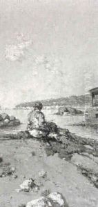 Overlooking The Bay Of Naples by Giuseppe Carelli