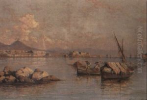 A View Of The Bay Of Naples by Giuseppe Carelli